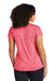 Sport-Tek LST390 Womens Electric Heather Moisture Wicking Short Sleeve Crewneck T-Shirt Deep Red Electric Model Back