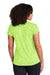 Sport-Tek LST390 Womens Electric Heather Moisture Wicking Short Sleeve Crewneck T-Shirt Lime Shock Green Electric Model Back