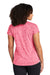 Sport-Tek LST390 Womens Electric Heather Moisture Wicking Short Sleeve Crewneck T-Shirt Power Pink Electric Model Back