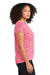 Sport-Tek LST390 Womens Electric Heather Moisture Wicking Short Sleeve Crewneck T-Shirt Power Pink Electric Model Side