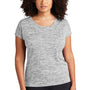 Sport-Tek Womens Electric Heather Moisture Wicking Short Sleeve Crewneck T-Shirt - Silver Grey