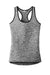 Sport-Tek LST396 Womens Electric Heather Moisture Wicking Tank Top Black Electric/Black Flat Front