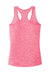 Sport-Tek LST396 Womens Electric Heather Moisture Wicking Tank Top Power Pink Electric Flat Back