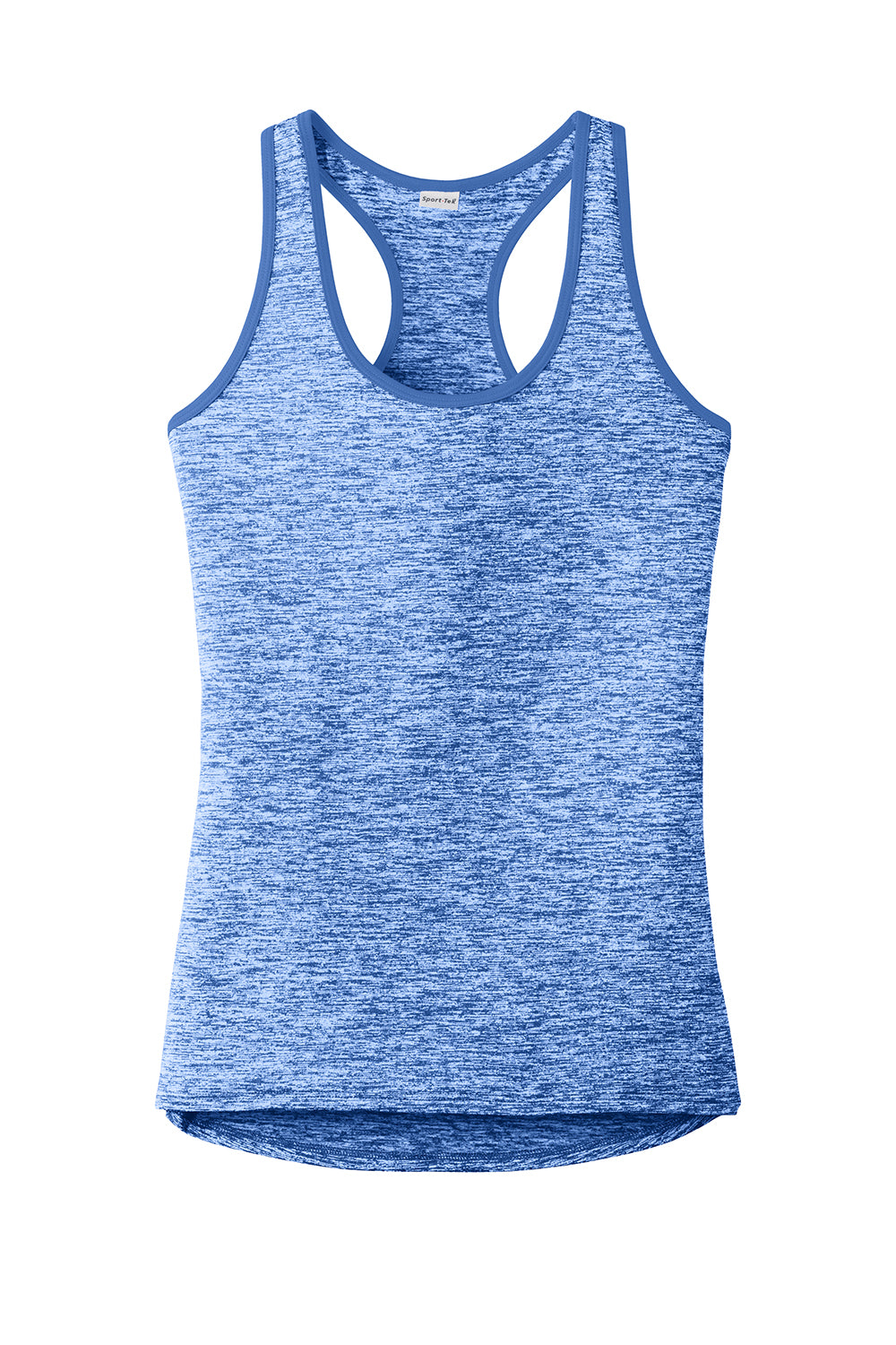 Sport-Tek LST396 Womens Electric Heather Moisture Wicking Tank Top True Royal Blue Electric/True Royal Blue Flat Front