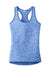 Sport-Tek LST396 Womens Electric Heather Moisture Wicking Tank Top True Royal Blue Electric/True Royal Blue Flat Front