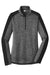 Sport-Tek LST397 Womens Electric Heather Moisture Wicking 1/4 Zip Sweatshirt Grey Black Electric/Black Flat Front