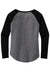 Sport-Tek LST400LS Womens Moisture Wicking Long Sleeve Scoop Neck T-Shirt Heather Dark Grey/Black Flat Back