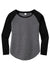 Sport-Tek LST400LS Womens Moisture Wicking Long Sleeve Scoop Neck T-Shirt Heather Dark Grey/Black Flat Front