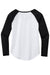 Sport-Tek LST400LS Womens Moisture Wicking Long Sleeve Scoop Neck T-Shirt White/Black Flat Back