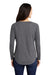 Sport-Tek LST400LS Womens Moisture Wicking Long Sleeve Scoop Neck T-Shirt Heather Dark Grey Model Back