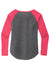 Sport-Tek LST400LS Womens Moisture Wicking Long Sleeve Scoop Neck T-Shirt Heather Dark Grey/Heather Raspberry Pink Flat Back