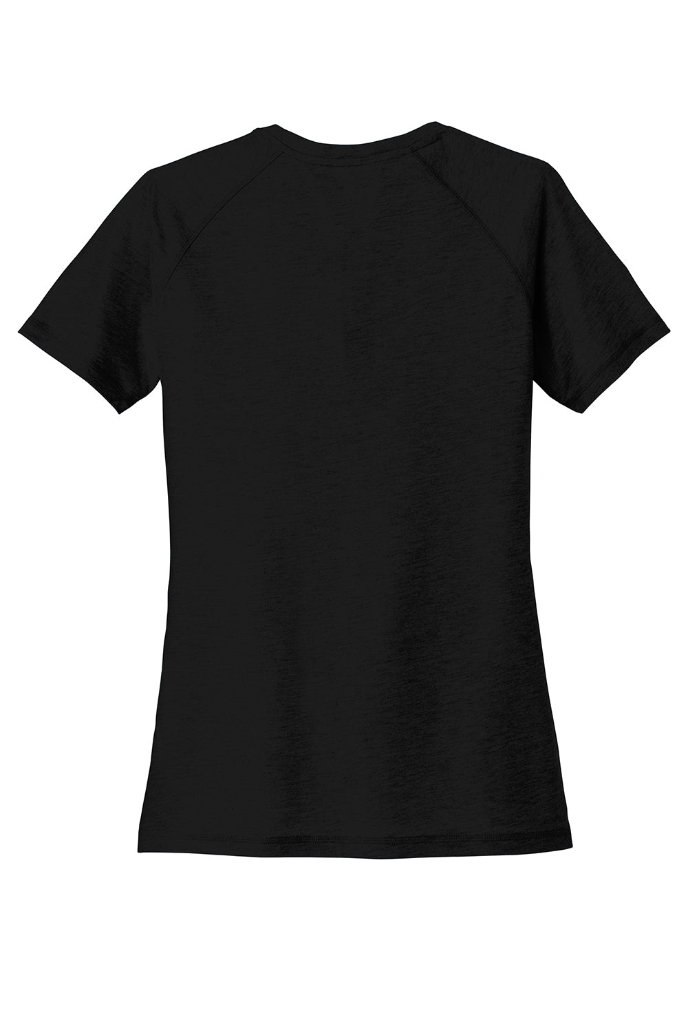 Sport-Tek LST400 Womens Moisture Wicking Short Sleeve Scoop Neck T-Shirt Black Flat Back