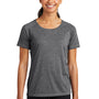 Sport-Tek Womens Moisture Wicking Short Sleeve Scoop Neck T-Shirt - Heather Dark Grey