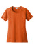 Sport-Tek LST400 Womens Moisture Wicking Short Sleeve Scoop Neck T-Shirt Heather Deep Orange Flat Front