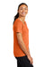 Sport-Tek LST400 Womens Moisture Wicking Short Sleeve Scoop Neck T-Shirt Heather Deep Orange Model Side