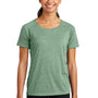 Sport-Tek Womens Moisture Wicking Short Sleeve Scoop Neck T-Shirt - Heather Forest Green