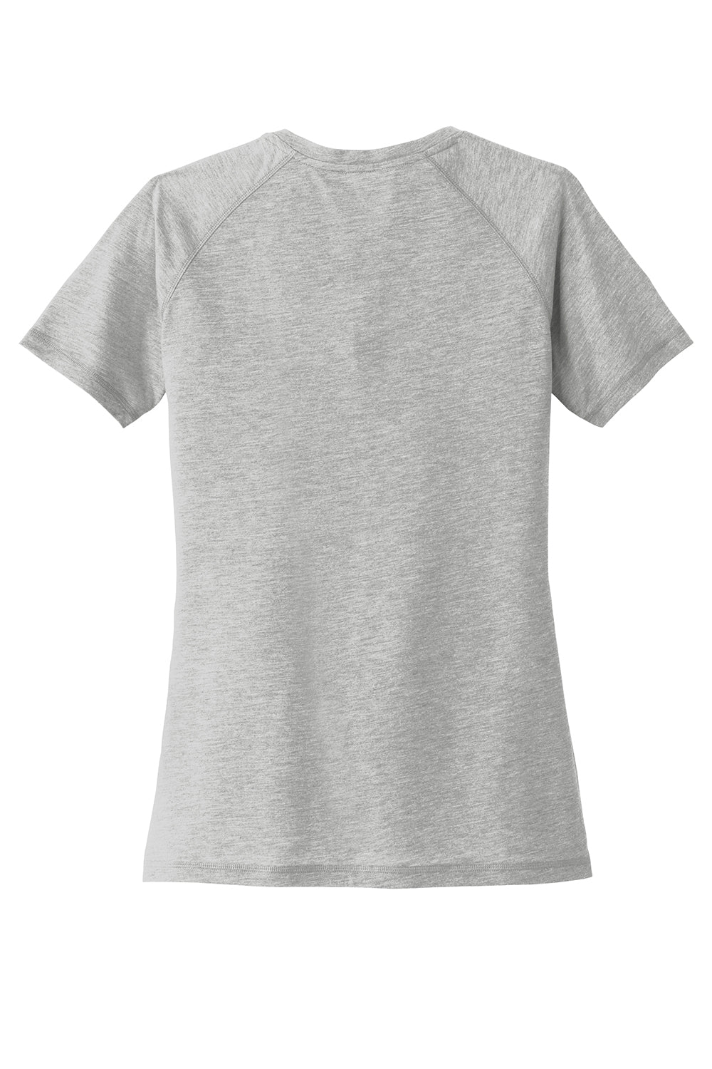 Sport-Tek LST400 Womens Moisture Wicking Short Sleeve Scoop Neck T-Shirt Heather Light Grey Flat Back