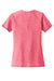 Sport-Tek LST400 Womens Moisture Wicking Short Sleeve Scoop Neck T-Shirt Heather Raspberry Pink Flat Back