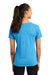 Sport-Tek LST400 Womens Moisture Wicking Short Sleeve Scoop Neck T-Shirt Heather Pond Blue Model Back