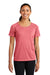 Sport-Tek LST400 Womens Moisture Wicking Short Sleeve Scoop Neck T-Shirt Heather True Red Model Front