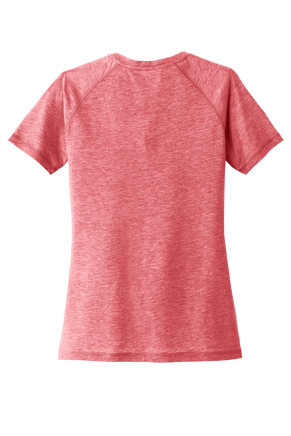 Sport-Tek LST400 Womens Moisture Wicking Short Sleeve Scoop Neck T-Shirt Heather True Red Flat Back