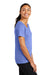 Sport-Tek LST400 Womens Moisture Wicking Short Sleeve Scoop Neck T-Shirt Heather True Royal Blue Model Side