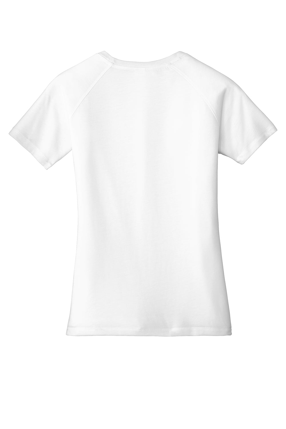 Sport-Tek LST400 Womens Moisture Wicking Short Sleeve Scoop Neck T-Shirt White Flat Back