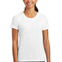 Sport-Tek Womens Moisture Wicking Short Sleeve Scoop Neck T-Shirt - White