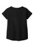 Sport-Tek LST401 Womens Moisture Wicking Short Sleeve V-Neck T-Shirt Black Flat Back