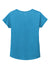 Sport-Tek LST401 Womens Moisture Wicking Short Sleeve V-Neck T-Shirt Heather Pond Blue Flat Back