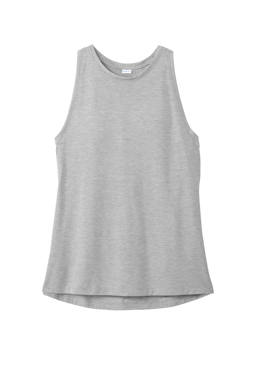 Sport-Tek LST402 Womens Moisture Wicking Tank Top Heather Light Grey Flat Front