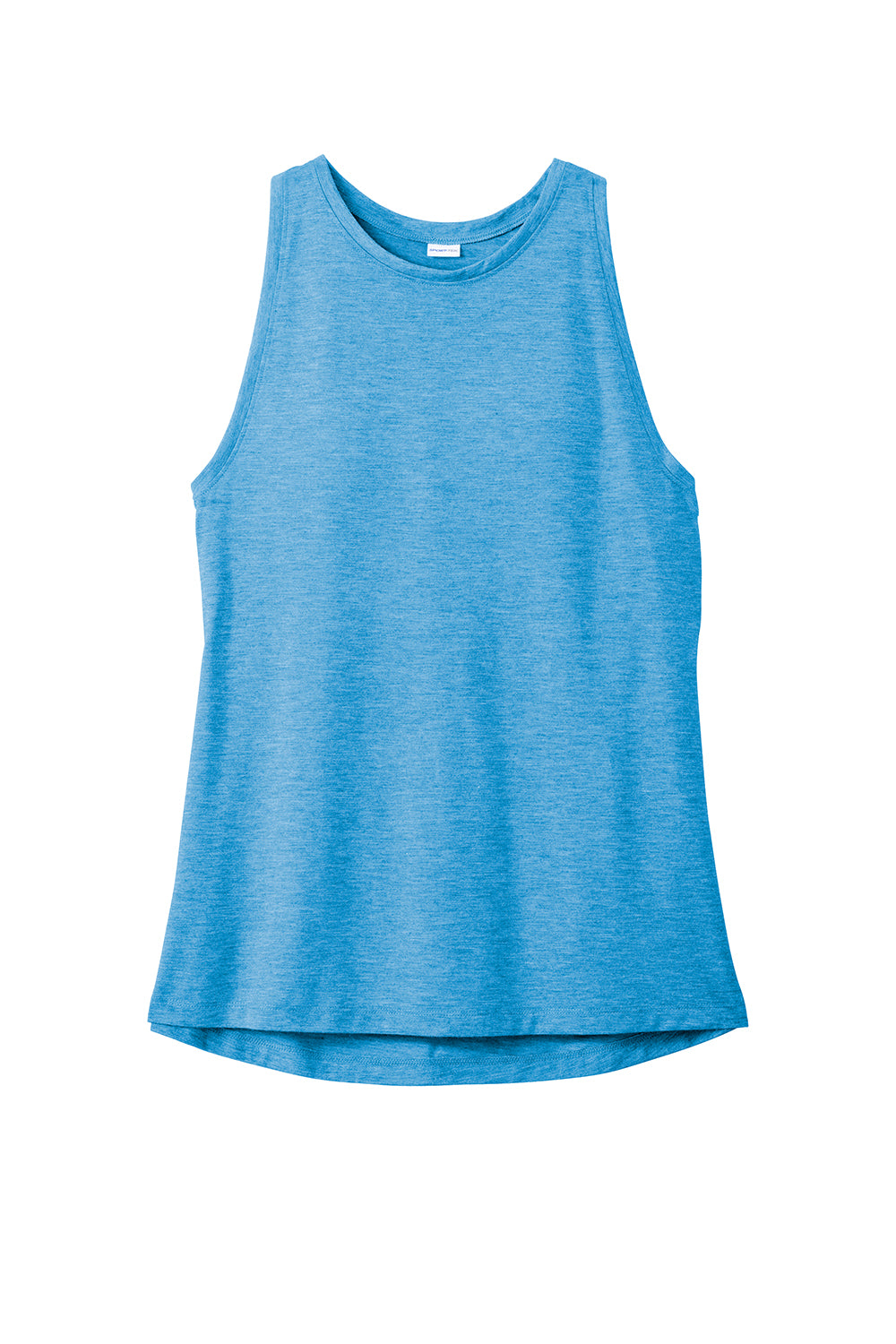 Sport-Tek LST402 Womens Moisture Wicking Tank Top Heather Pond Blue Flat Front