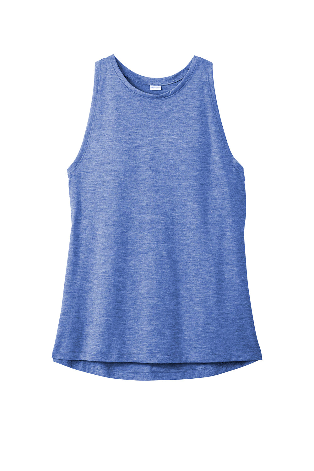 Sport-Tek LST402 Womens Moisture Wicking Tank Top Heather True Royal Blue Flat Front