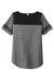 Sport-Tek LST403 Womens Fan Moisture Wicking Short Sleeve Crewneck T-Shirt Heather Dark Grey/Black Flat Front