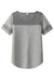 Sport-Tek LST403 Womens Fan Moisture Wicking Short Sleeve Crewneck T-Shirt Heather Light Grey/Heather Dark Grey Flat Front