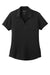 Sport-Tek LST405 Womens Moisture Wicking Short Sleeve Polo Shirt Black Flat Front