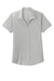 Sport-Tek LST405 Womens Moisture Wicking Short Sleeve Polo Shirt Heather Light Grey Flat Front