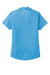 Sport-Tek LST405 Womens Moisture Wicking Short Sleeve Polo Shirt Heather Pond Blue Flat Back