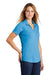 Sport-Tek LST405 Womens Moisture Wicking Short Sleeve Polo Shirt Heather Pond Blue Model 3q