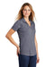 Sport-Tek LST405 Womens Moisture Wicking Short Sleeve Polo Shirt Heather True Navy Blue Model 3q