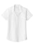 Sport-Tek LST405 Womens Moisture Wicking Short Sleeve Polo Shirt White Flat Front