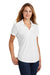 Sport-Tek LST405 Womens Moisture Wicking Short Sleeve Polo Shirt White Model 3q