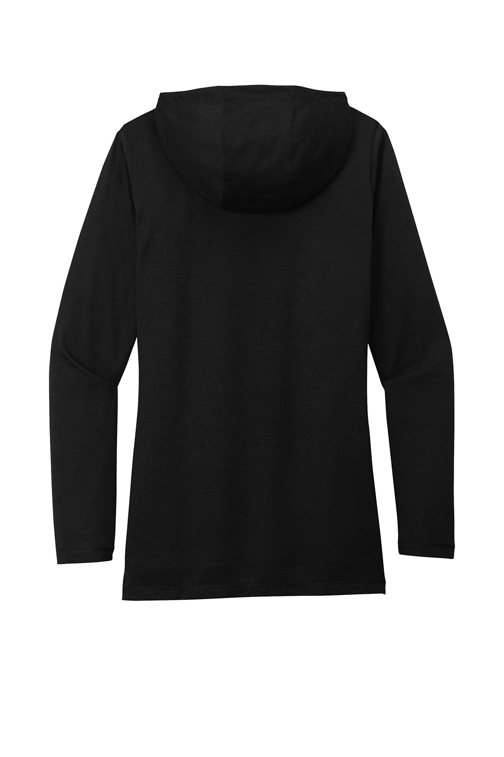 Sport-Tek LST406 Womens Moisture Wicking Cowl Neck Long Sleeve T-Shirt Black Flat Back