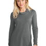 Sport-Tek Womens Moisture Wicking Cowl Neck Long Sleeve T-Shirt - Heather Dark Grey