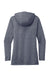 Sport-Tek LST406 Womens Moisture Wicking Cowl Neck Long Sleeve T-Shirt Heather True Navy Blue Flat Back