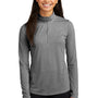 Sport-Tek Womens Moisture Wicking 1/4 Zip Sweatshirt - Heather Dark Grey