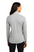 Sport-Tek LST407 Womens Moisture Wicking 1/4 Zip Sweatshirt Heather Light Grey Model Back