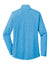 Sport-Tek LST407 Womens Moisture Wicking 1/4 Zip Sweatshirt Heather Pond Blue Flat Back