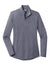 Sport-Tek LST407 Womens Moisture Wicking 1/4 Zip Sweatshirt Heather True Navy Blue Flat Front