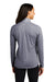 Sport-Tek LST407 Womens Moisture Wicking 1/4 Zip Sweatshirt Heather True Navy Blue Model Back